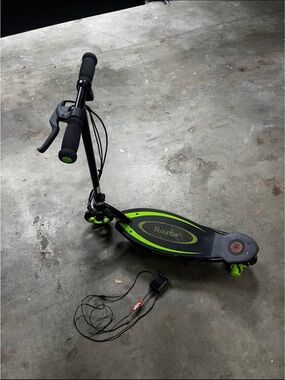 Razor Electric Scooter in Black with Neon Green Accents